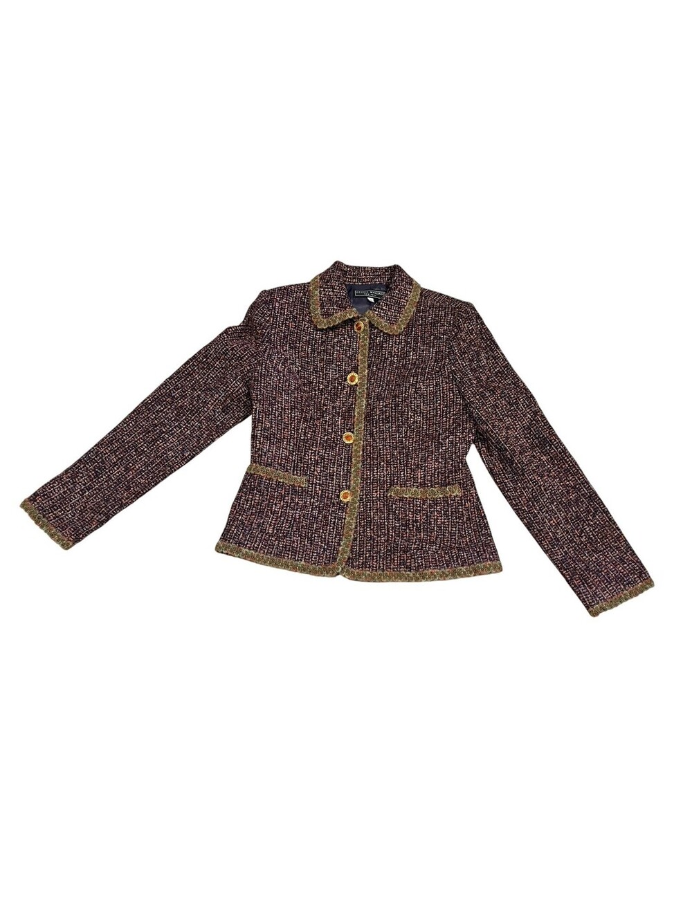 Harris Wallace New York Tweed Boucle Blazer Jacket Women’s Size 6 Vintage
